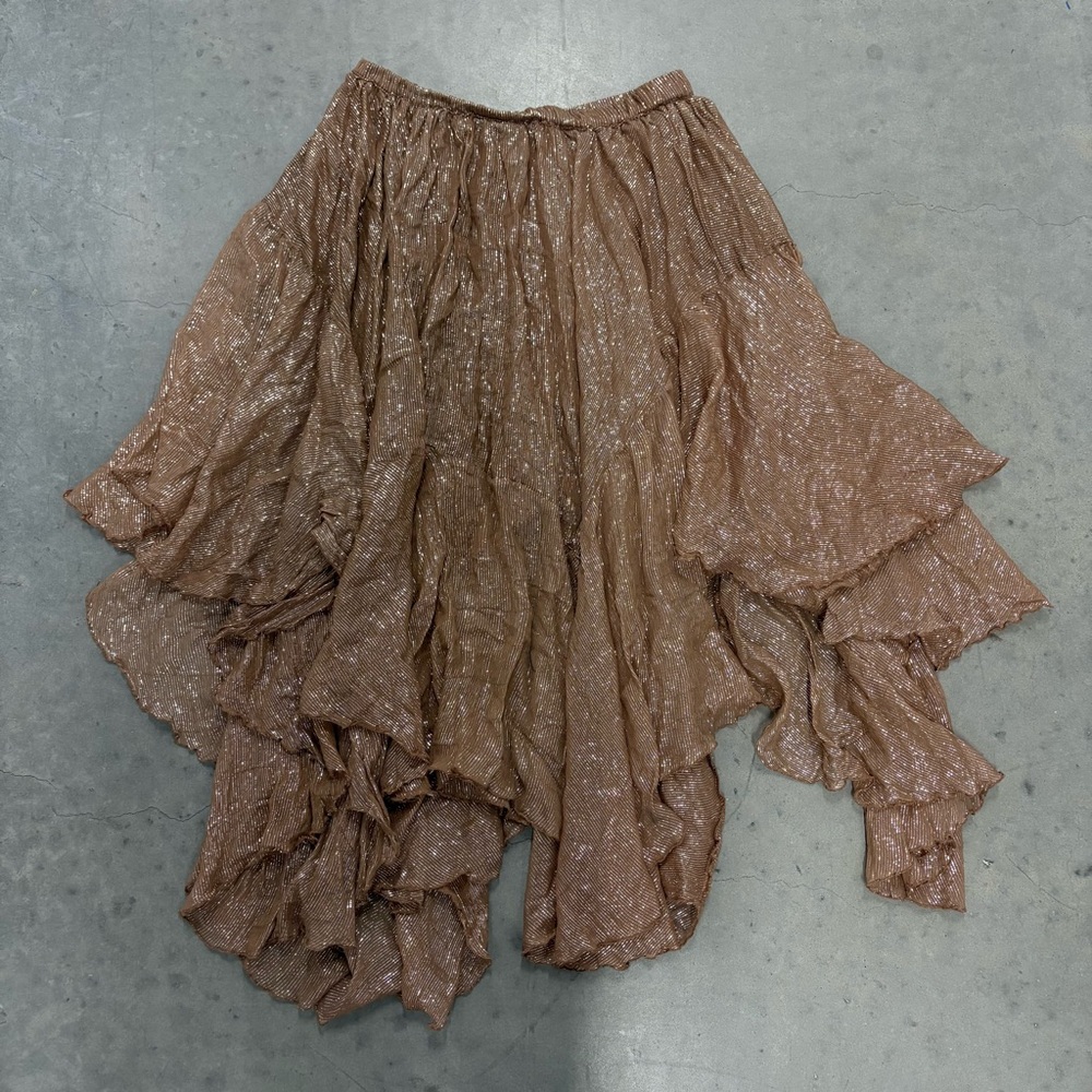 Free People Metallic Clover Shine Skirt